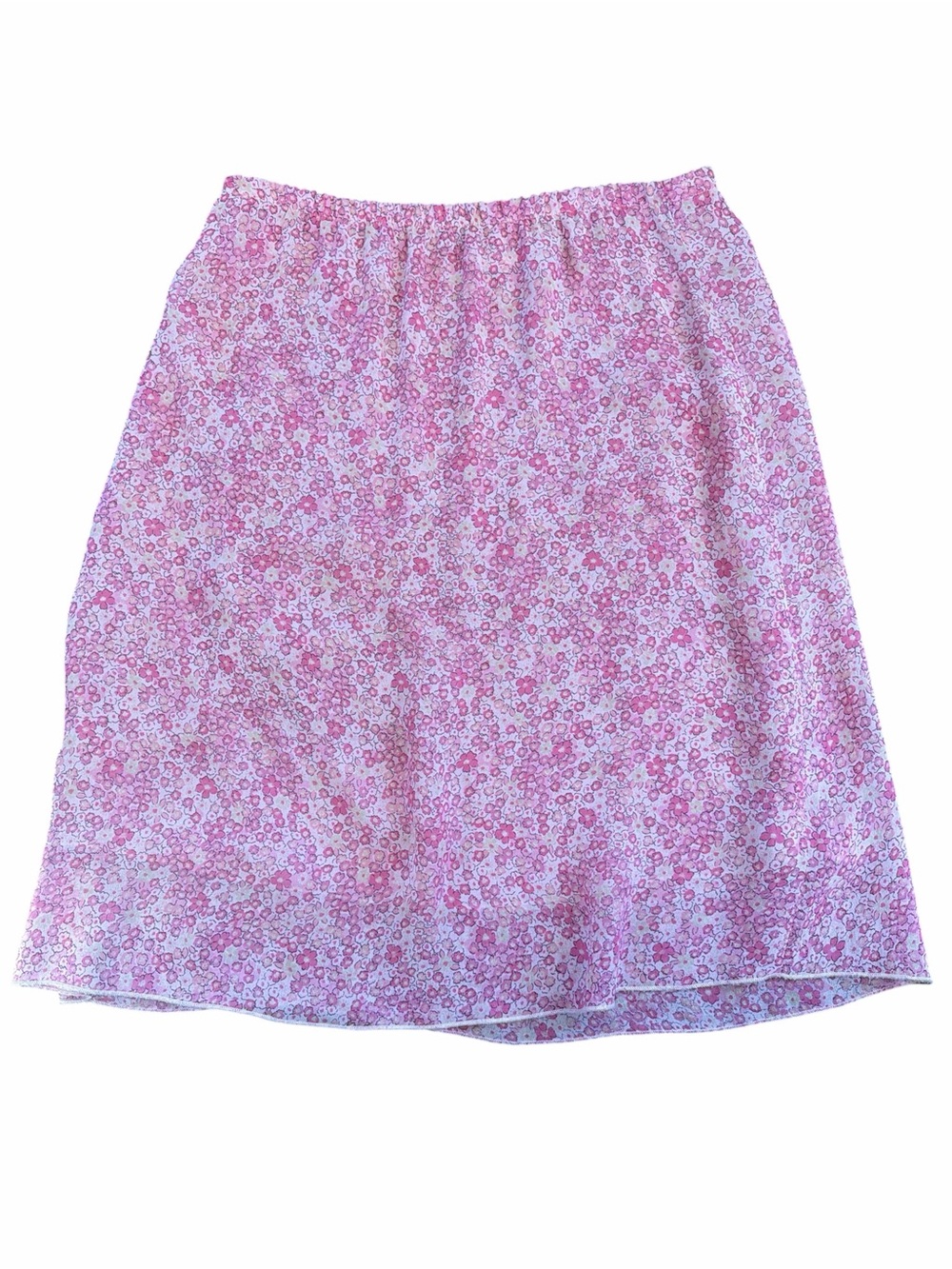 Vintage Pink Fairy Whimsical Feminine Floral A-Line Skirt L